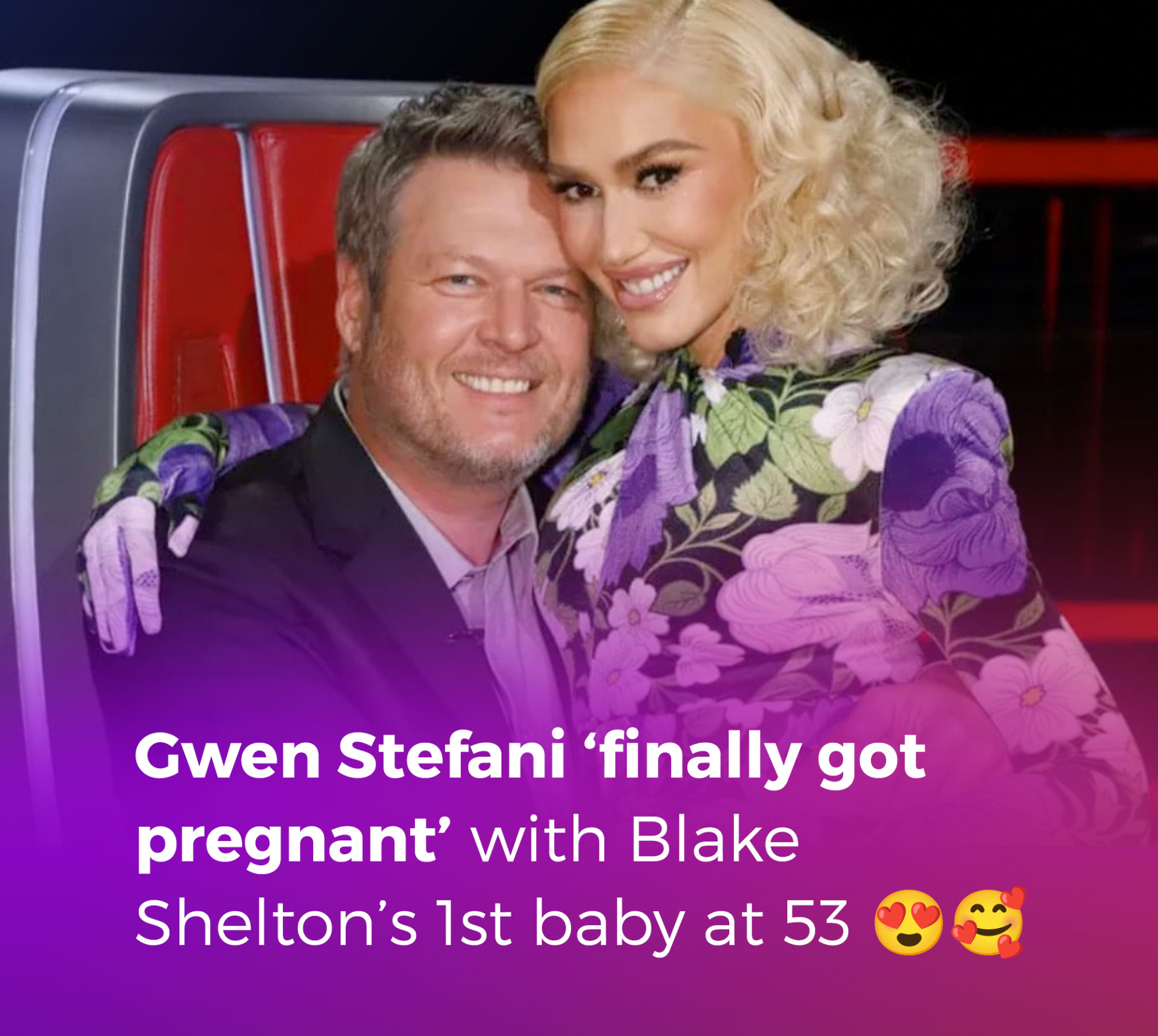 Gwen Stefani ‘finally got pregnant’ with Blake Shelton’s 1st baby at 53